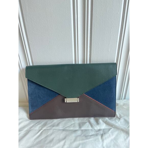 Celine Handbags - Celine Diamond envelope clutch green and blue
